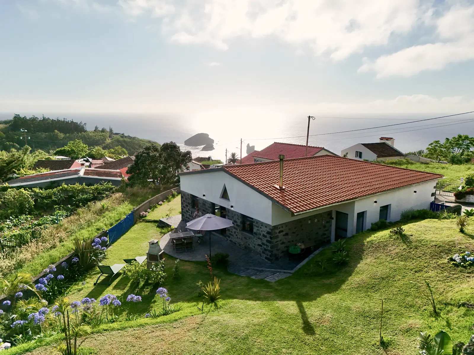House & ocean — from above
